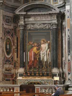 St Thomas the Apostle altar in the Left (South) Transept - St Joseph Chapel