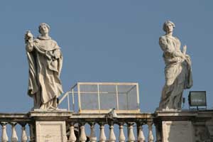 Sts. Albert & Thecla on the North Colonnade in St Peter's Square