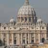 St Peter's during Wednesday Audience from Castle Sant Angelo