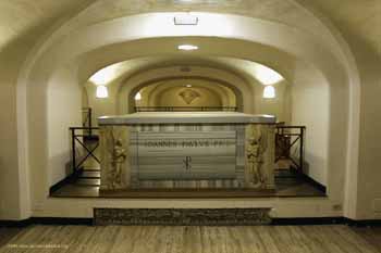 Tomb of Pope John Paul I in the Grottoes - St Peter's Basilica