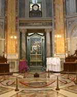 Vestments await Priests in the Sacristy of St Peter's