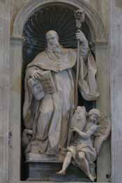 St Benedict statue by Antonio Montauti, 1735