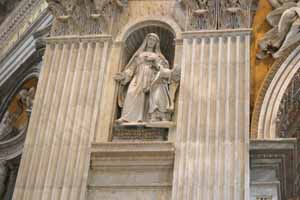 Left Tribune area - St Frances of Rome Statue