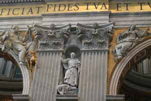 The Upper Niche area with the statue of St Louis de Montfort