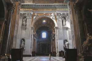 Right (North) Transept - West Wall - St Paul of the Cross in Upper Left